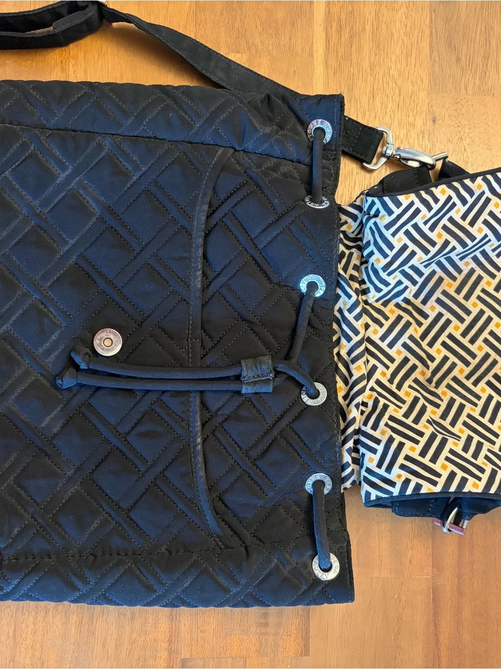 Vera Bradley Black Quilted Convertible Tote/Backpack